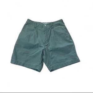 Y2k Columbia green chino shorts womens size 4 high rise khaki shorts hiking